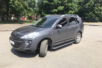 Peugeot 4007 2007-2013 гг. Боковые Подножки Tayga (2 шт., Алюминий) фото 1