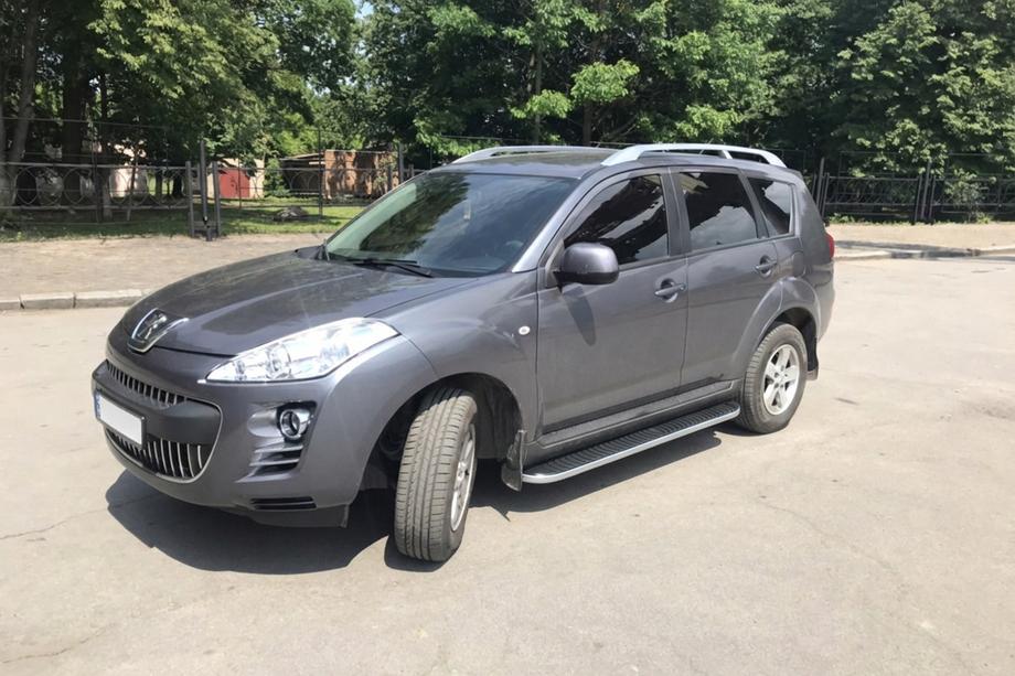 Peugeot 4007 2007-2013 гг. Боковые Подножки Tayga (2 шт., Алюминий) Image