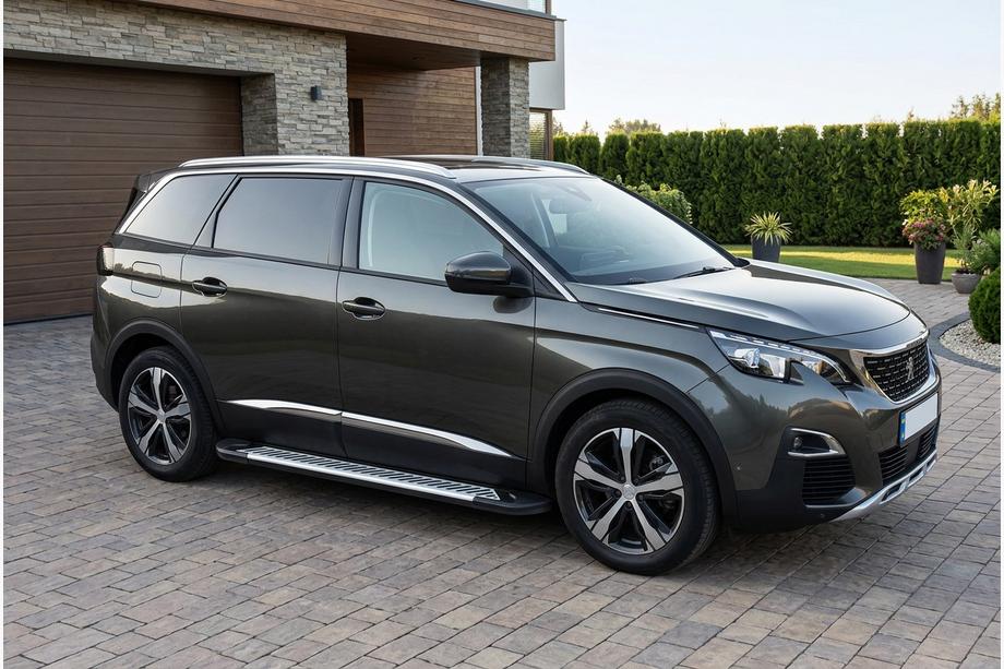 Peugeot 5008 2016-2023 гг. Боковые Подножки Line (2 шт., Алюминий) Image