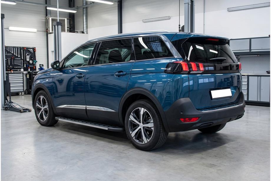 Peugeot 5008 2016-2023 гг. Боковые Подножки Duru (2 шт., Алюминий) Image