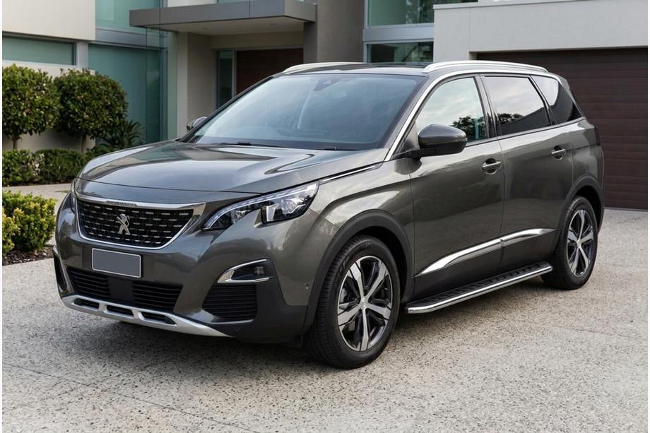 Peugeot 5008 2016-2023 гг. Боковые Подножки Maydos V1 (2 шт., Алюминий и Нержавейка) Image