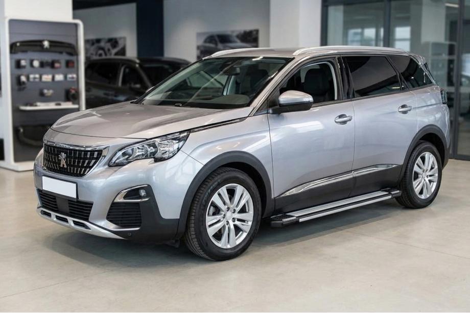 Peugeot 5008 2016-2023 гг. Боковые Подножки Rainbow (2 шт., Алюминий) Image