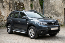 Renault Duster 2018-2024 гг. Боковые пороги Allmond Grey (2 шт., алюминий) фото 1