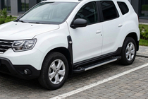 Renault Duster 2018-2024 гг. Боковые пороги RedLine V1 (2 шт., алюминий) фото 1