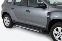 Renault Duster 2018-2024 гг. Боковые Подножки Line (2 шт., Алюминий) фото 1