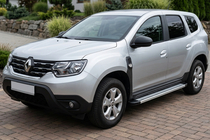 Renault Duster 2018-2024 гг. Боковые Подножки Maya V4 (2 шт., Алюминий) фото 1