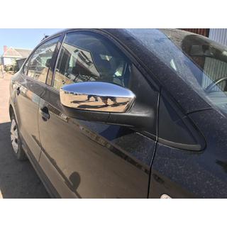 Накладки на Зеркала Sedan (2 шт., Нержавейка) Volkswagen Polo 2010-2017 гг. фото 4