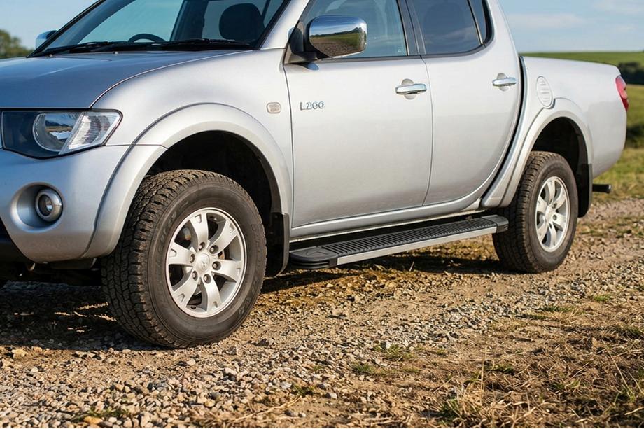 Fiat Fullback 2016- гг. Боковые Подножки Maya V1 (2 шт., Алюминий) Image
