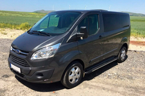 Ford Custom 2013-2022 гг. Боковые пороги Bosphorus Grey (2 шт., алюминий) Длинная База фото 2