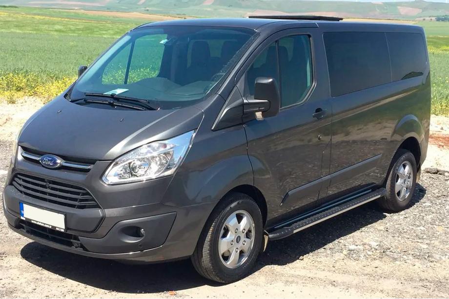 Ford Custom 2013-2022 гг. Боковые пороги Bosphorus Grey (2 шт., алюминий) Длинная База Фото 6