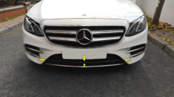 Mercedes E-class W213 2016-2023 гг. Хромированная накладка на передний бампер 2016-2019 (нержавейка) фото 2