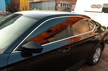 Skoda Superb 2015-2024 гг. Полный комплект хромированных окантовок окон нержавейка фото 3