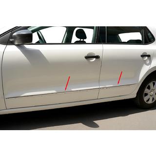 Молдинги дверей HB нержавейка Volkswagen Polo 2010-2017 гг. фото 1