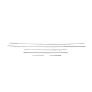 Накладки на дверные молдинги из нержавеющей стали (6 шт) Mercedes C-class W204 2007-2015 гг. фото 3