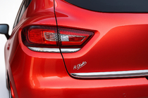 Renault Clio IV 2012-2019 гг. Накладки на задние фонари (2 шт., черный хром) фото 3