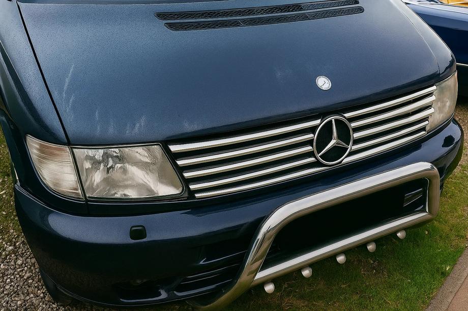 Mercedes Vito W638 1996-2003 гг. Хромированные Накладки на Решетку (V-class, Нержавейка) Image