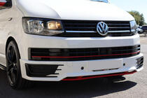 Volkswagen T6 2015-2024 гг. Накладка на передний бампер Sportline 2015-2018 (под покраску) фото 2