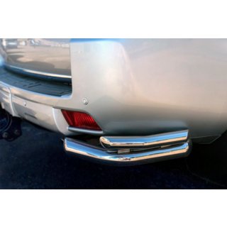 Задние уголки AK003-двойные (нерж) Toyota Land Cruiser Prado 150 2009-2023 гг. фото 1
