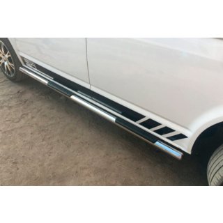Боковые трубы (2 шт., нержавейка) Volkswagen T6 2015-2024 гг. фото 4