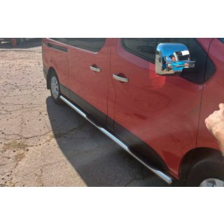 Боковые трубы (2 шт., нержавейка) Renault Trafic 2015- гг. фото 4