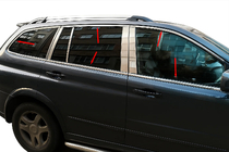 SsangYong Kyron 2005-2014 гг. Полный комплект хромированных окантовок окон нержавейка фото 1