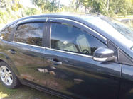 Ford Focus II 2005-2008 гг. Ветровики с хромированным молдингом SD/HB (4 шт, Niken) фото 1
