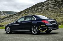 Mercedes C-class W205 2014-2021 гг. Накладки на молдинги V1 нержавейка фото 2