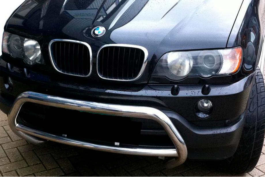 BMW X5 E53 1999–2006 гг. Кенгурятник WT015 (нержавейка) Image