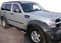 Dodge Nitro 2006-2011 гг. Боковые трубы (2 шт., нержавейка) фото 1