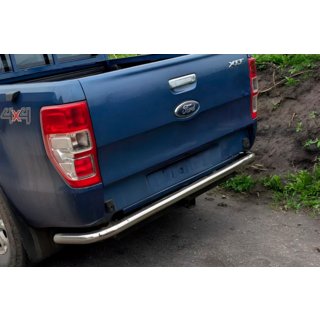 Задняя защита AK005 (2011-2018, нержавейка) Ford Ranger 2011–2022 гг. фото 1