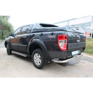 Задняя защита AK005 (2011-2018, нержавейка) Ford Ranger 2011–2022 гг. фото 2