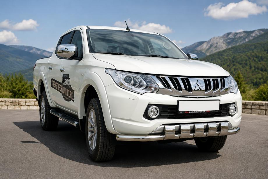 Mitsubishi L200 2015-2024 гг. Передняя защита ST015 (нержавейка) Фото 1