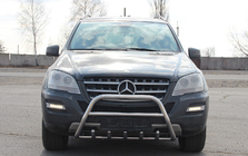 Mercedes ML W164 2005-2011 гг. Кенгурятник WT003 (нержавейка) фото 1