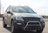 Mercedes ML W164 2005-2011 гг. Кенгурятник WT003 (нержавейка) фото 2