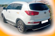 Kia Sportage 2010-2015 гг. Задняя дуга AK002-1 (нержавейка) фото 2