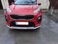 Kia Sportage 2015-2021 гг. Передняя защита ST014 (нержавейка) фото 2
