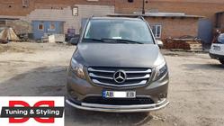 Mercedes Vito/V-class W447 2014- гг. Передняя защита ST014 (нержавейка) фото 6