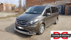 Mercedes Vito/V-class W447 2014- гг. Передняя защита ST014 (нержавейка) фото 7