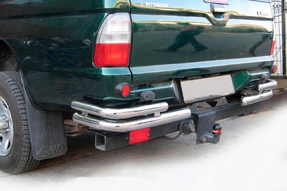 Mitsubishi L200 1996-2006 гг. Задние углы AK003-Double (2 шт., нержавейка) Image