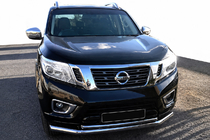 Nissan Navara/NP300 2016- гг. Передняя защита ST014 (нерж) фото 1
