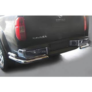 Задняя защита AK003-Двойная (нерж) Nissan Navara 2006-2015 гг.