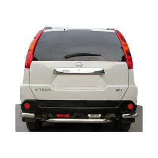 Задние угловые дуги с центральной частью AK0073 (2 шт., нержавейка) Nissan X-trail T31 2007-2014 гг.