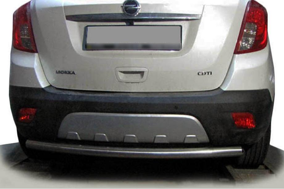 Opel Mokka 2012-2021 гг. Задняя защита AK002 (нерж. сталь) Image