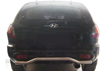 Hyundai Santa Fe 1 2000-2006 гг. Задняя дуга AK004 (нержавейка) фото 1