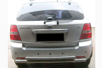 Kia Sorento I BL 2002-2009 гг. Задняя дуга AK002-Двойная (нерж. сталь) фото 2