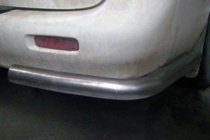 Hyundai H200, H1, Starex 1998-2007 гг. Задние угловые дуги AK003 (2 шт., нержавейка) фото 1