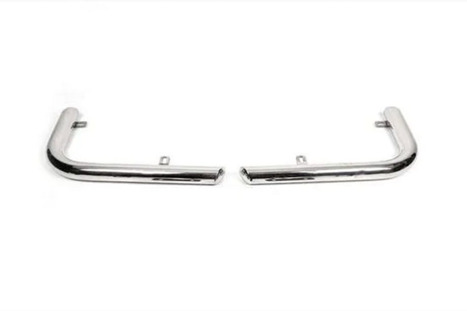 Hyundai H200, H1, Starex 1998-2007 гг. Задние угловые дуги AK003 (2 шт., нержавейка) Фото 2