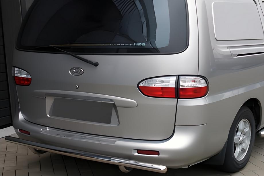 Hyundai H200, H1, Starex 1998-2007 гг. Задняя защита AK002 (2 шт., нержавейка) Image