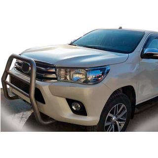 Передняя Защита QT007 (Нержавейка) Toyota Hilux 2015- гг.
