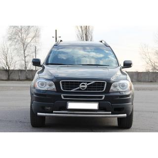 Передняя защита ST014 (нержавейка) Volvo XC90 2002-2014 гг. фото 3